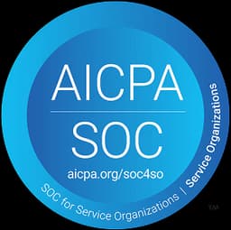SOC 2 Type II and SOC 3 compliance certification badge
